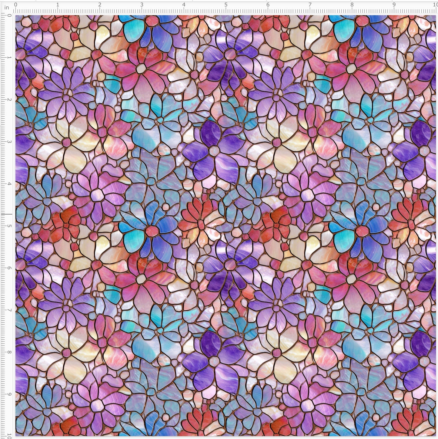 Spring Floral Mosaic Waterproof Oxford