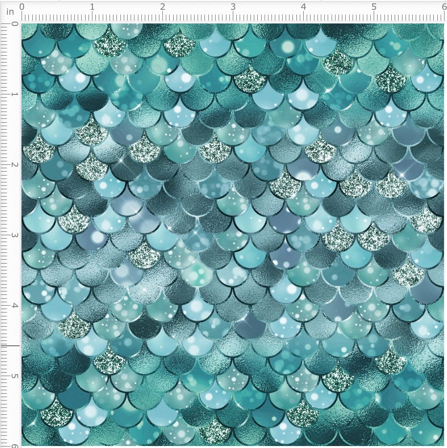 Aqua/Purple/Fuchsia Mermaid Scales Velvet
