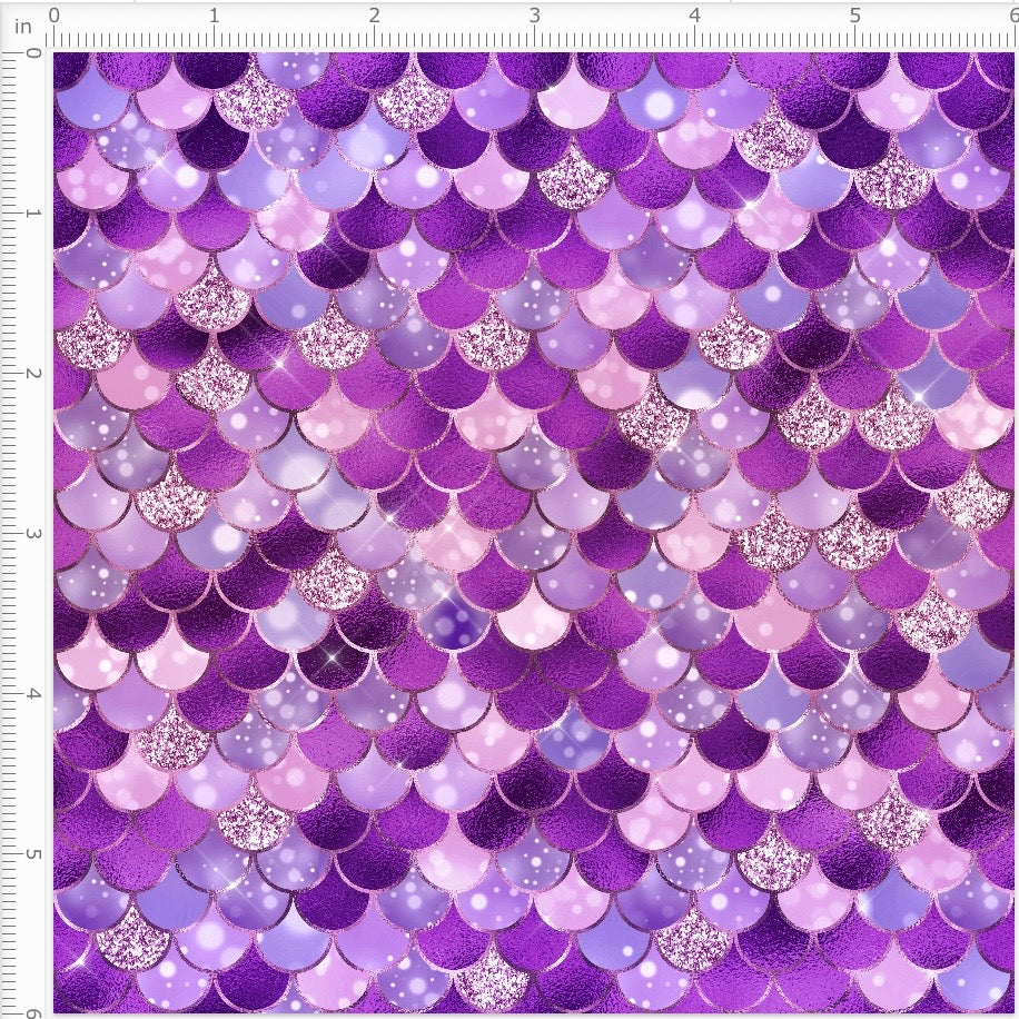 Aqua/Purple/Fuchsia Mermaid Scales Velvet