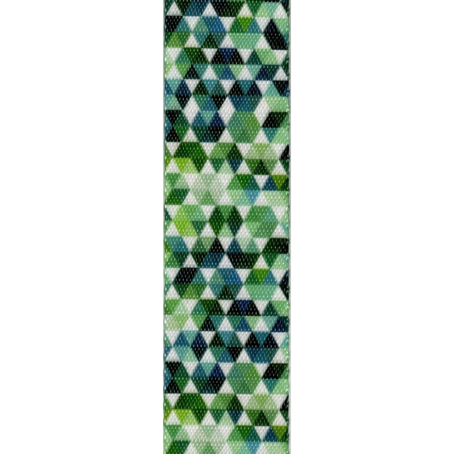 Blue and Green Faceted Hex 1.5" Webbing