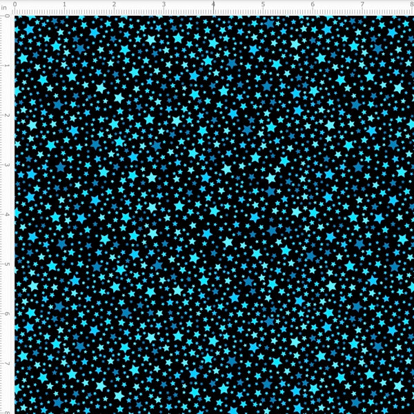 Blue Twinkle Stars Waterproof Oxford