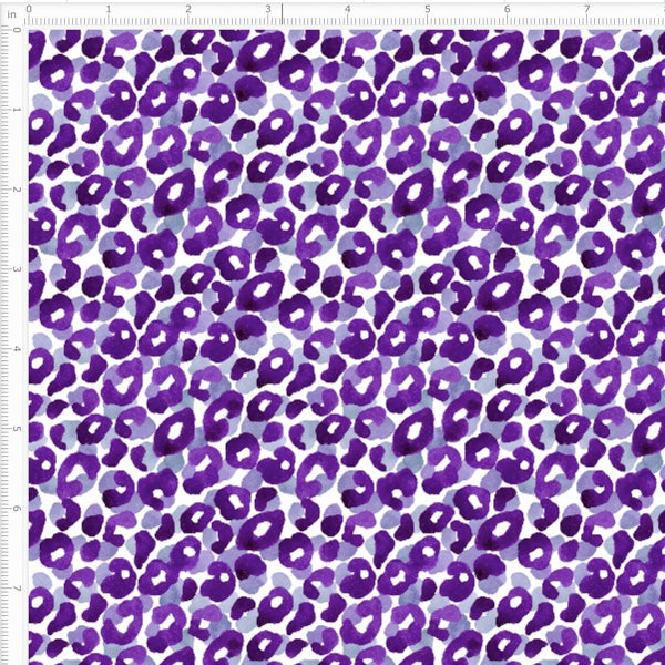 Purple Leopard Watercolor Waterproof Oxford