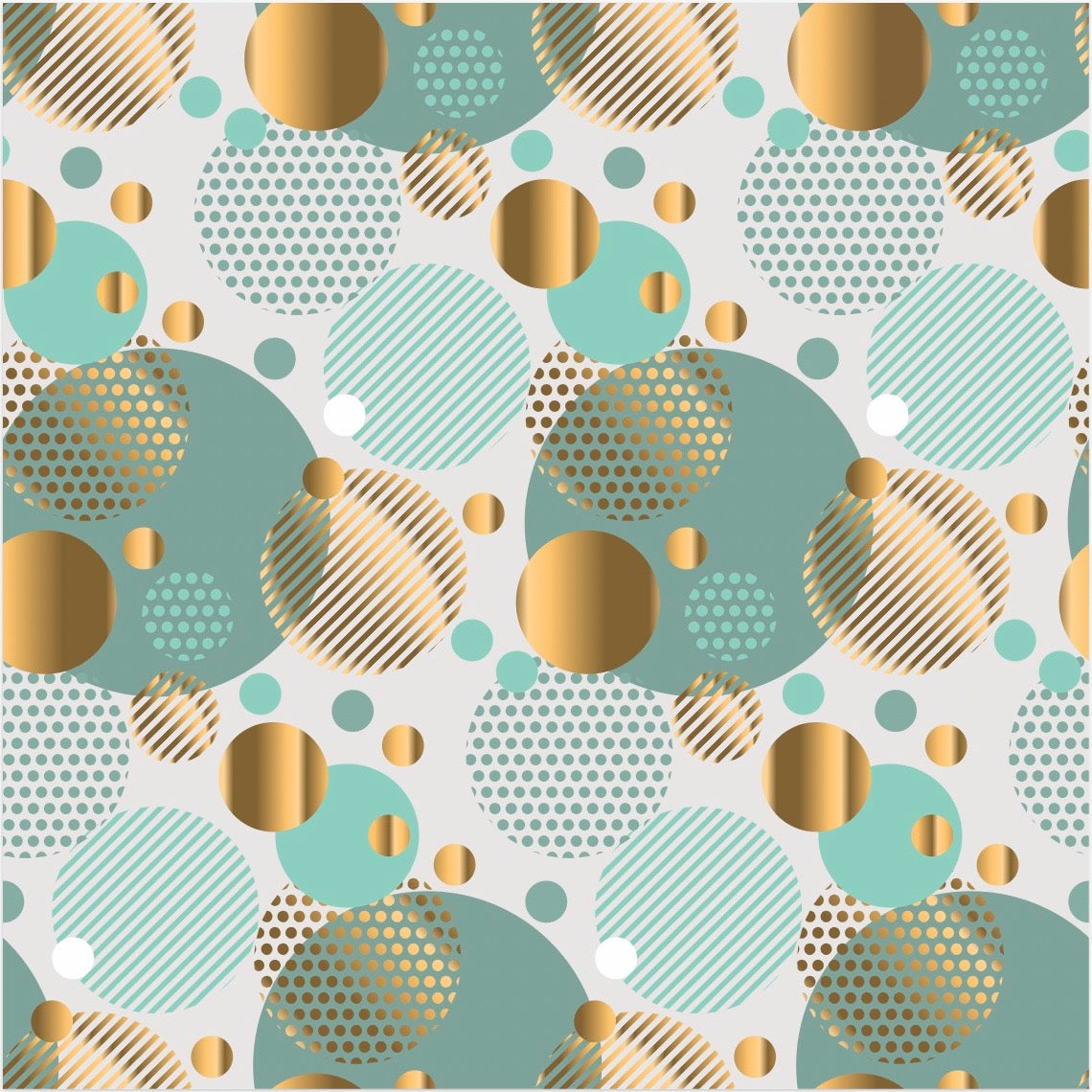 Light Opulence in Aqua and Gold Interlock