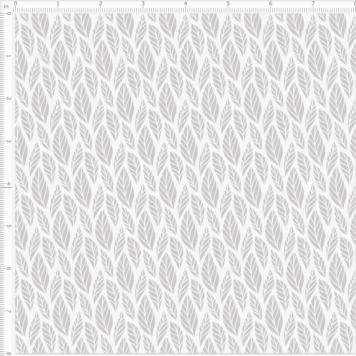 Whisper Gray Leaves Waterproof Oxford