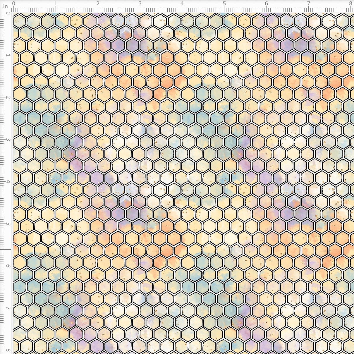 Bee Honeycomb Pastels Interlock