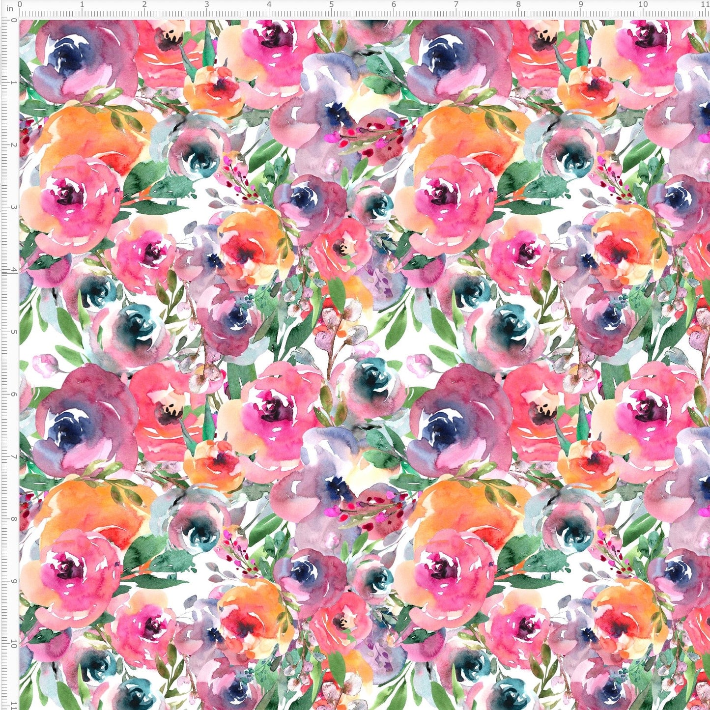 Shades of Pink Roses Interlock