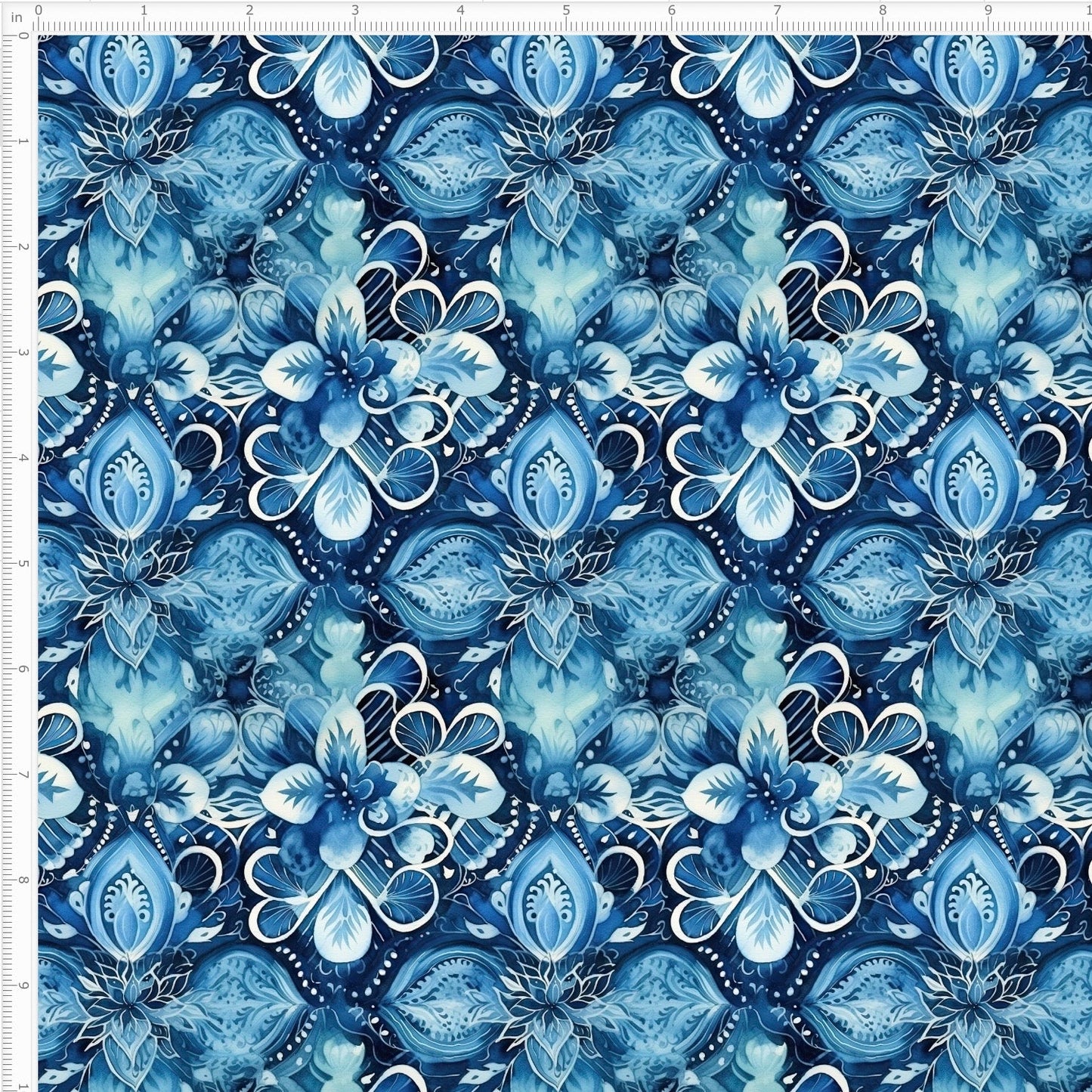 Dark Blue Batik Interlock