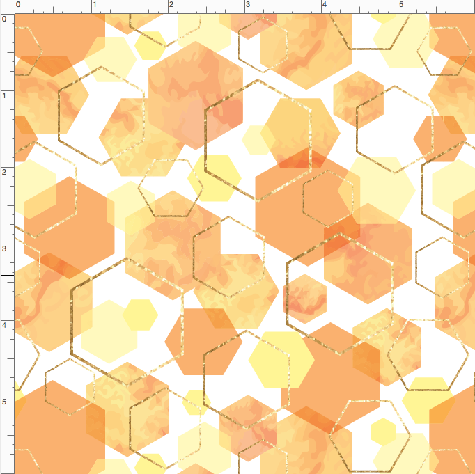 Modern Sunshine Hex Suede