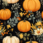 Boho Fall Pumpkins Waterproof Oxford