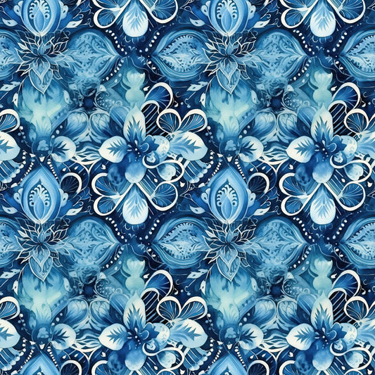 Dark Blue Batik Waterproof Oxford