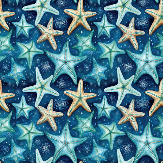 Sea Stars at Night Waterproof Oxford