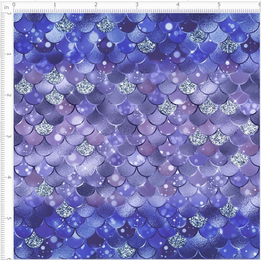 Aqua/Purple/Fuchsia Mermaid Scales Velvet