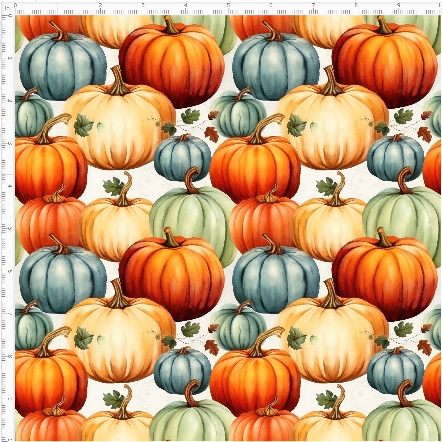 Fall Pumpkins Waterproof Oxford