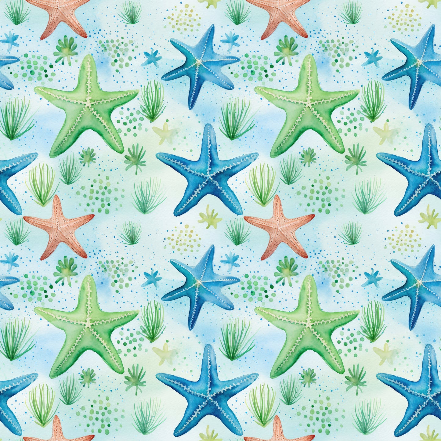 Starfish in the Sea Waterproof Oxford