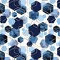 Modern Blue Hex Interlock