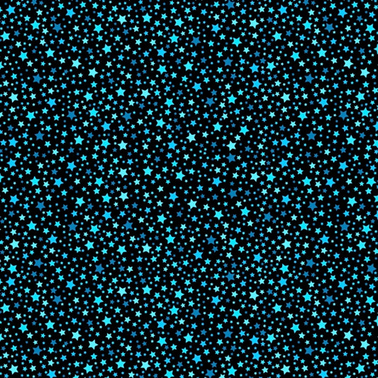 Blue Twinkle Stars Waterproof Oxford