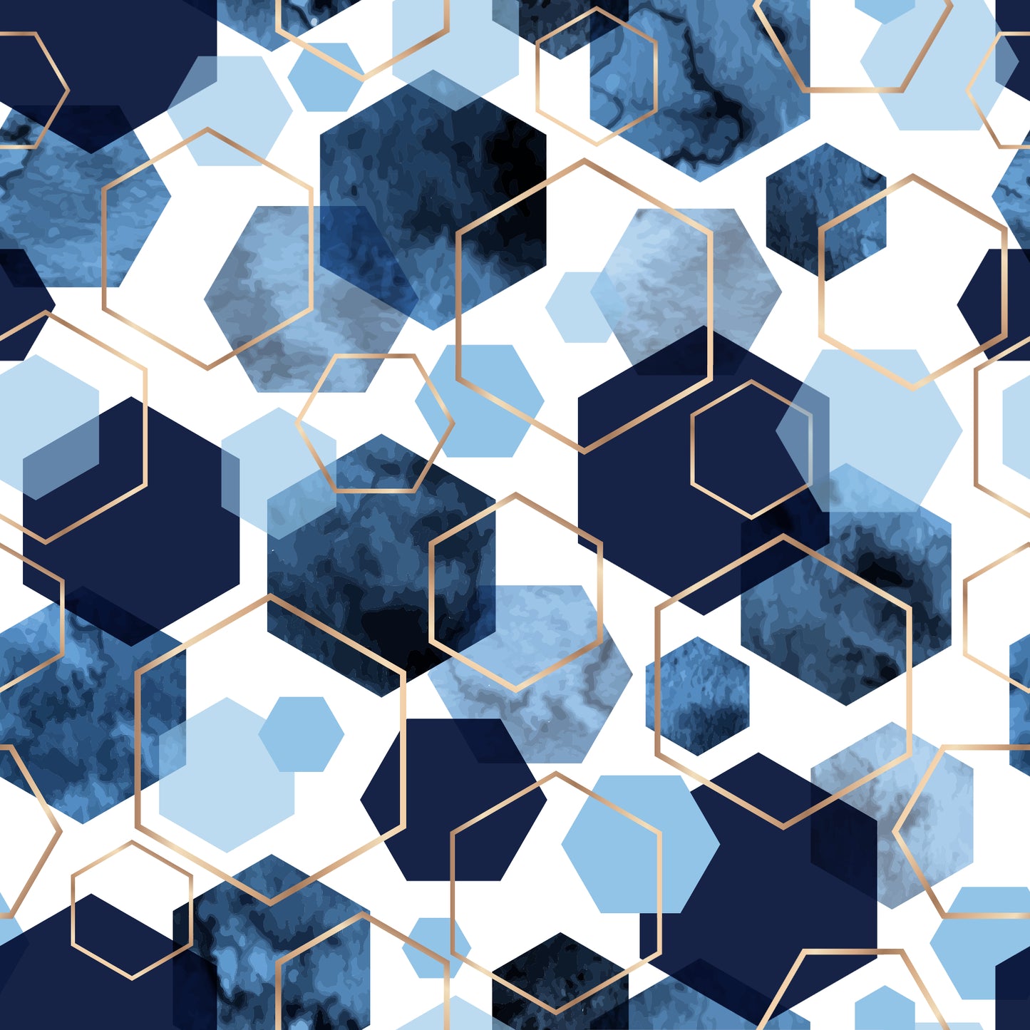 Modern Blue Hex Vinyl